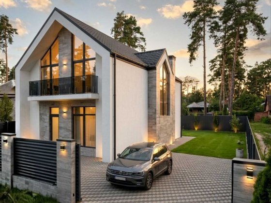 Від власника. Сучасний будинок 140 м2 в лісовій Бучі. Вокруг лес Буча