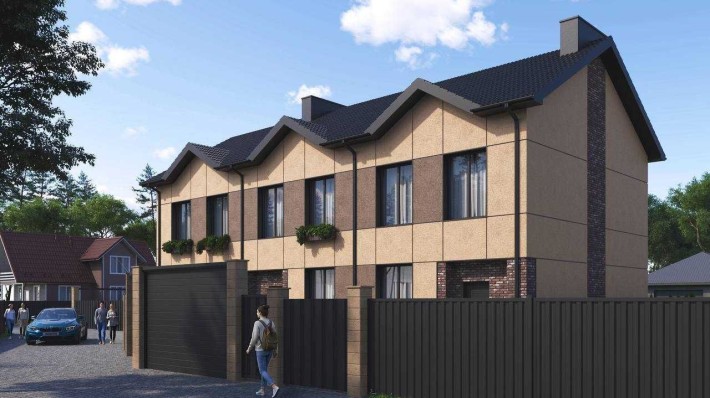 Продаж! Кутовий таунхаус в Ірпені  90 м² + мансарда 42 м2 ,  Газ , Центральні комунікації , Від влас - фото 1