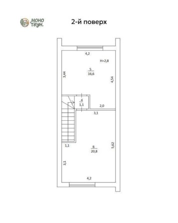 Свій дворик з терасою і мангалом, таун 77,2 м², єОселя єВідновлення - фото 1