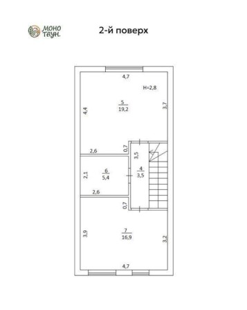 Таунхаус 99,6 м², Петропавлівська Борщагівка, 4 км від Києва, свердловина і генератор - фото 1