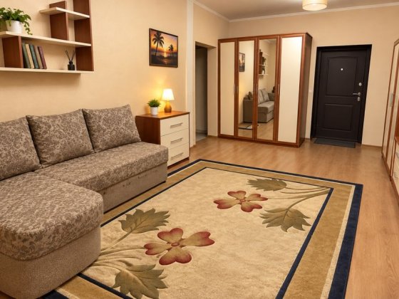 Оренда Затишна 1-кімнатна квартира 38 м² Харківський масиві Харківське шосе, 170. Перший поверх, все Киев