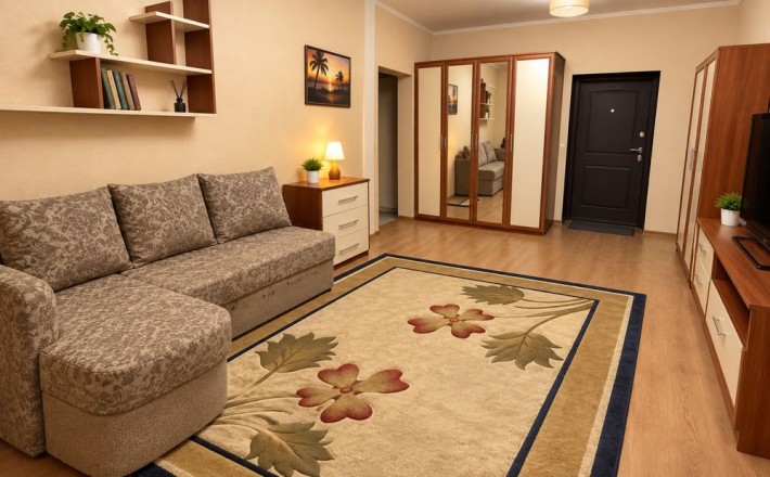 Оренда Затишна 1-кімнатна квартира 38 м² Харківський масиві Харківське шосе, 170. Перший поверх, все - фото 1
