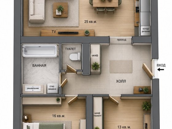 Будинок 85 кв м з терасою,3 кімнати, 2 паркомісця Київ