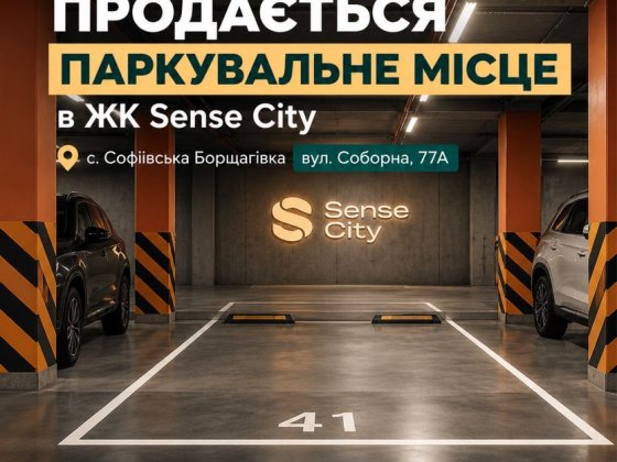 Продаж паркомісця в підземному паркінгу ЖК Sense City Софіївська Борщагівка
