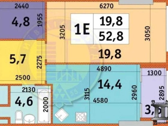 Від Власника, без додаткових витрат 1-кімнатна 52,8 кв.м 9-поверх Берестейський 11, Manhattan/Манхет
