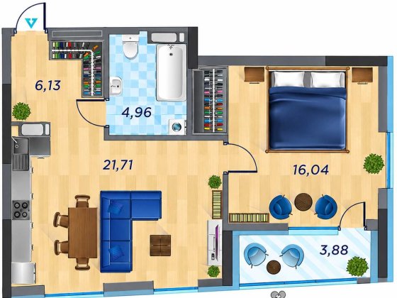 Продаж 1к квартири 52.9 кв. м на вул. Вільгельма Котарбінського 24, ЖК Старт. Ціну знижено!