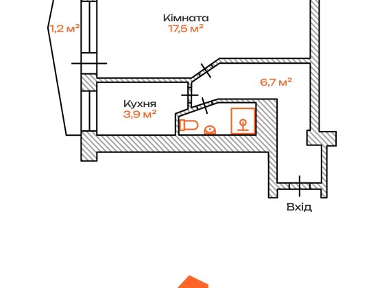 Без комісії. Продаж 1-кімнатної квартири з газом 31м2, вул. Березняківська, буд. 16-Б Дніпровський р