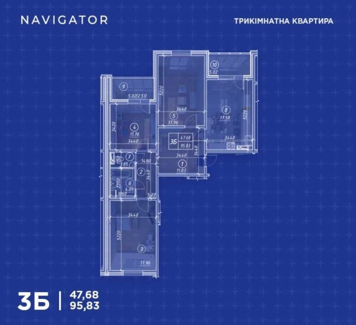 3к квартира по пров Балтійський, 1 ЖК Навігатор - фото 1