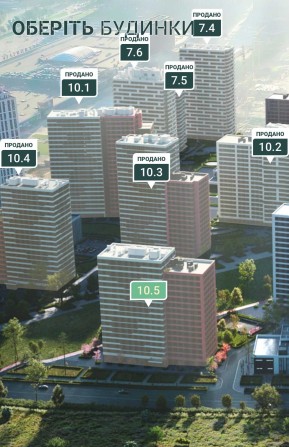 Выговского И., ЖК "Варшавский 3", дом 10.5, тип 1С2 - фото 1