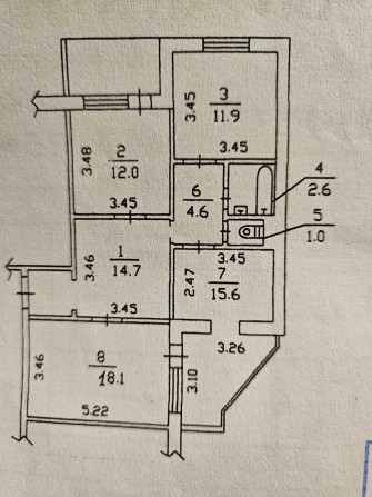 Продаж 3 кімнатної квартири м. Київ, район Новобіличі - фото 1