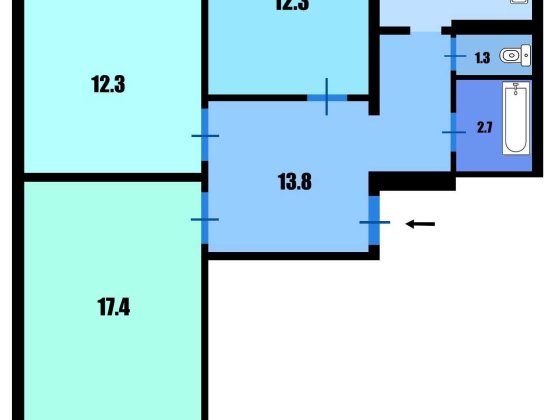Продажа 3-х кім квартири вул. Рональда Рейгана, 9