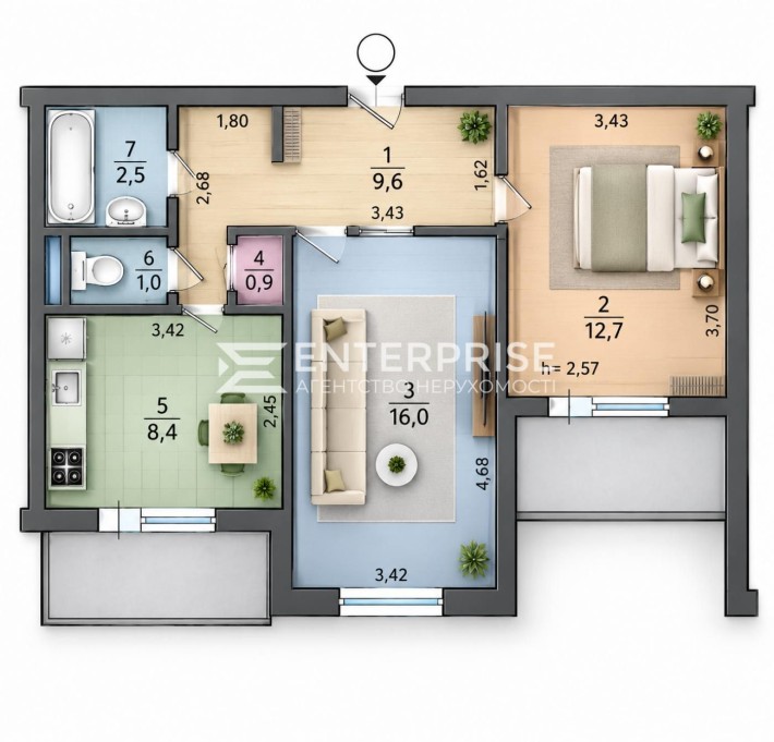 Без %! Продаж 2-к. квартири в. Бальзака 59,4 м2 Деснянський р. - фото 1