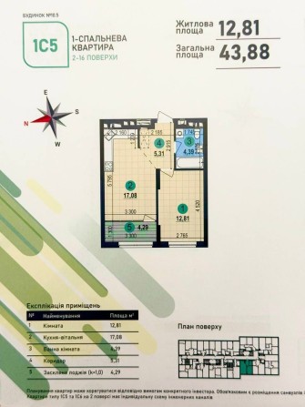 ВЛАСНИК | Варшавський 3 | буд. 10.5 | 44 м² | 1С5 | здача 10.2026 - фото 1