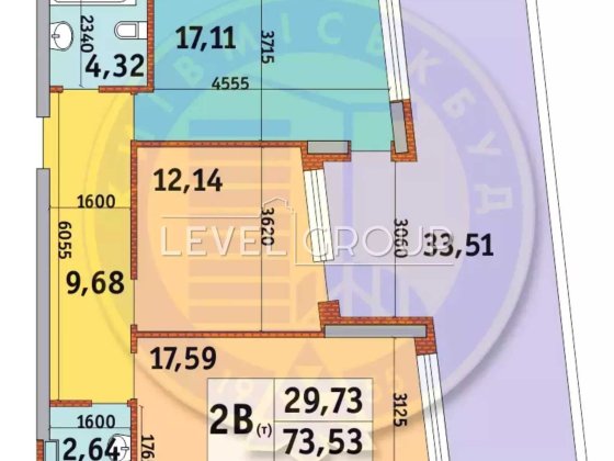 74м2, Продам 2к квартиру, Власна тераса-33.51m2, ЖК Італійський квартал, Оболонь. Без комісії Київ