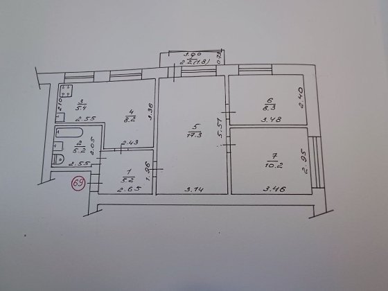 Продам 3-х кімнатну квартиру в центрі Охтирки, вул. Шевченка 2а Охтирка