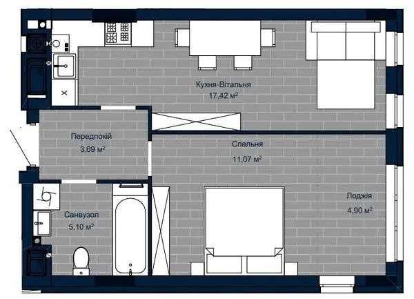 Продаж 1-кімнатної квартири в новобудові, Борислав,без комісії ! - фото 1