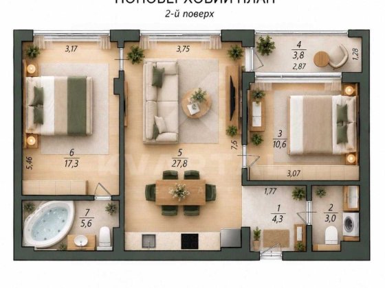 Продаж 2-кімнатна квартира 72 м² ЖК Park Town | Гостомель | Поруч ліс | ГАЗ | 2% Оформлення Гостомель