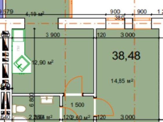 Продаж 1 кім квартири, 38.48 м.кв в ЖК по вул.Малицькій(Епіцентр) Калуш