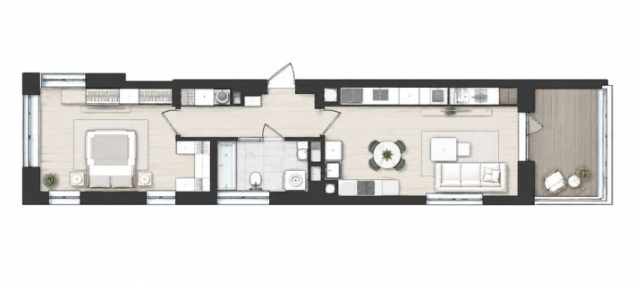 1-кімнатна квартира 45 м² з панорамою  | Новий ЖК | Коломия - фото 1