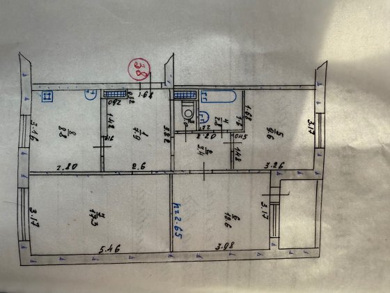 Продам затишну 3-кімнатну квартиру, м-н 5, Лозова Лозова