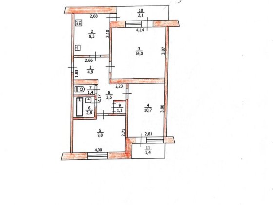 Продаж 3-х кімнатної квартири, м. Павлоград, район ПМЗ.