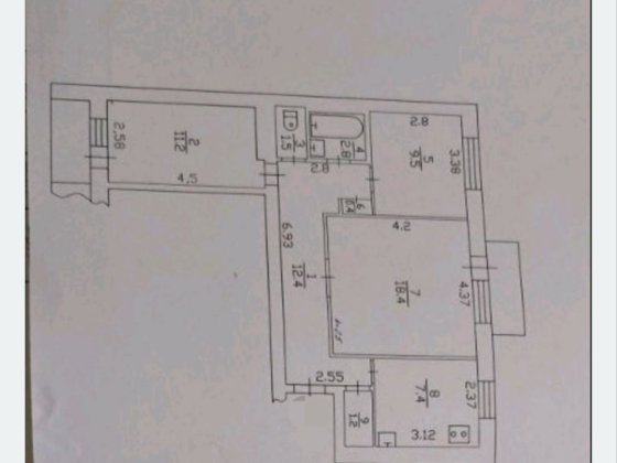 Продається 3х кімнатна квартира 67м2. Центральна частина міста. 2 поверх Умань