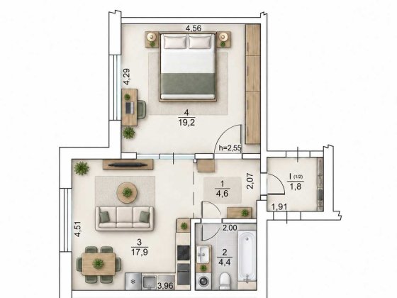 Без %, 1-кімн 48 м² у ЖК LIKO-GRAD Perfect Town (Ліко-Град). вул. Михайла Максимовича (Трутенка) 32- Киев