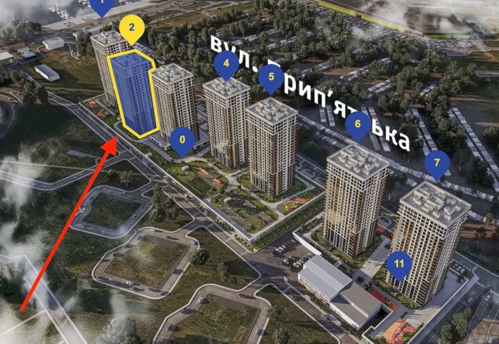БЕЗ% ЖК Урлівський -1, однокімнатна на 3-му поверсі, 2-й будинок - фото 1