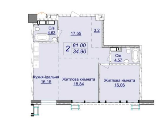 БЕЗ% Продаж 81 м2, 2к, Новопечерскі Липки, Верхогляда 24, Нова 7-черга