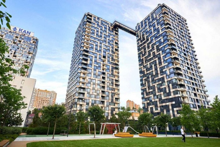 Центр. метро Олімпійська. Преміум ЖК Tetris Hall. 1к квартира. Літня терраса, Басейн - фото 1