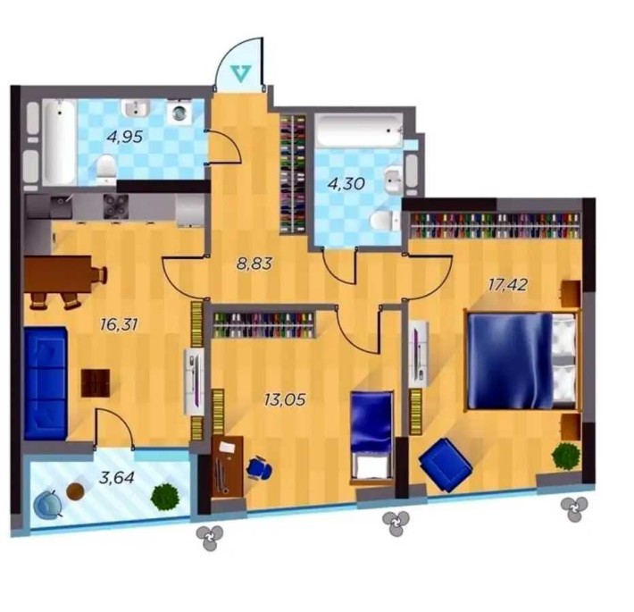 Без %. Продаж 2к. ЖК Старт, вул.Шолуденка,30 - фото 1