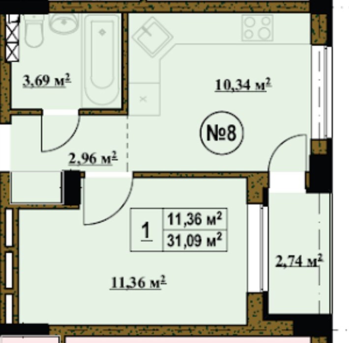Продаж Однокімнатна квартира (Автономний будинок) - фото 1