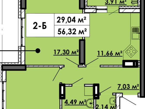 ТЕРМІНОВО Переуступка 2к квартира 56 м кв ЖК «Медовий 2»