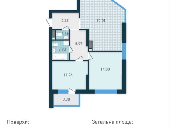 Продаж 2-кімнатної квартири по переуступці | ЖК Genesis | Київ