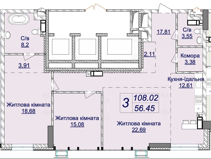 Продаж 3-кімнатної квартири 108м2 по вул. Верхогляда, 26 - ЖК Новопечерські Липки - фото 1