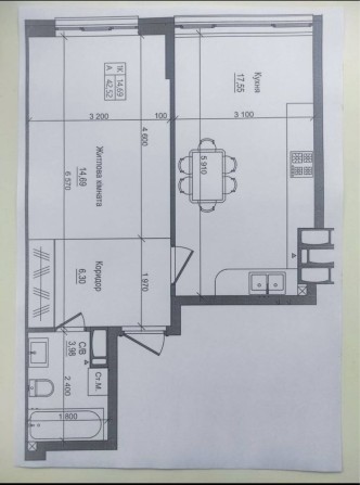 Продаж 1-кімнатної квартири - фото 1