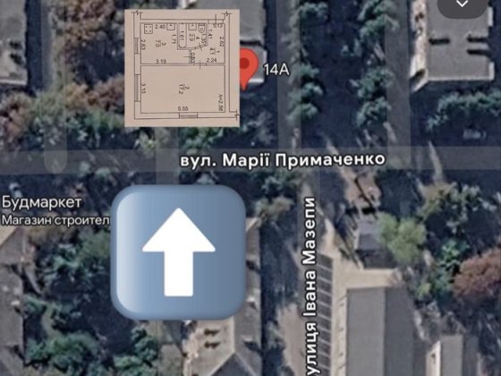 Продам 1-но  квартиру у Вишневому на першому поверсі, фасад вулиці Маріі Прімаченко
