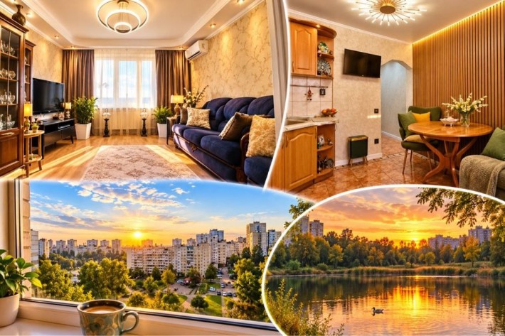 Власник! Видова 3к квартира  на Оболоні. Вид на озеро Біле . Без комісії. - фото 1