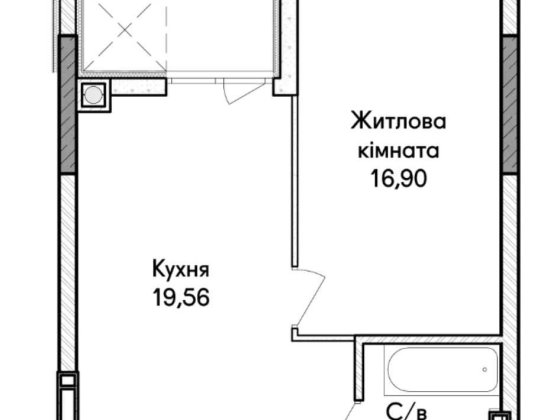 Військовим — квартира за єОселею в новому будинку, 1к квартира