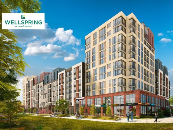 продається 2к квартира 75,5 м2 в новому комплексі Wellspring