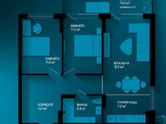Продаж 2-кімнатної квартири в сучасному житловому комплексі біля річки! Ивано-Франковск