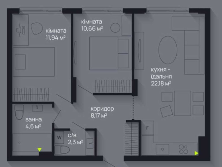 Продаж 2-кім квартири, Манхеттен, Manhattan UP, Blago, Благо, басейн, озеро - фото 1