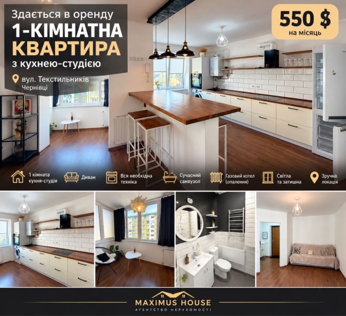 Оренда 1 кім новобудова купимо ліжко можливо з котиком - фото 1